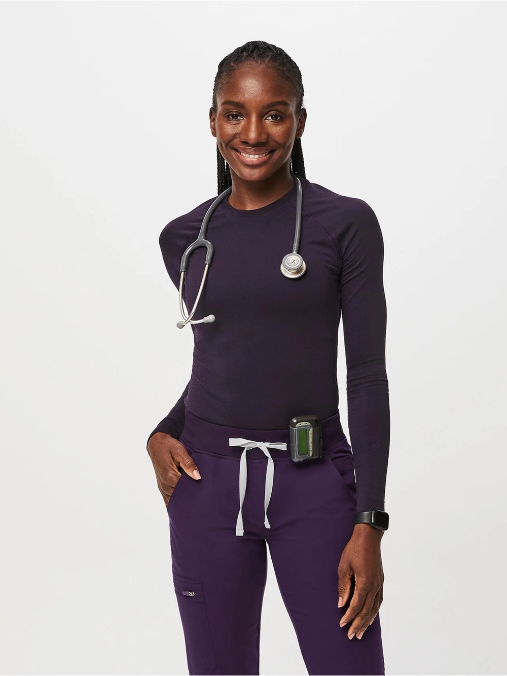 FIGS Purple Jam Salta Seamless - Longsleeve Underscrub